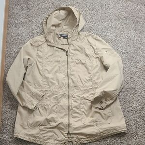 Kenneth Cole Reaction Beige Hooded Jacket